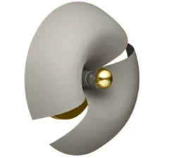 Applique*AYTM Applique murale, Cycnus, , Ø30cm, H14cm - taupe et or