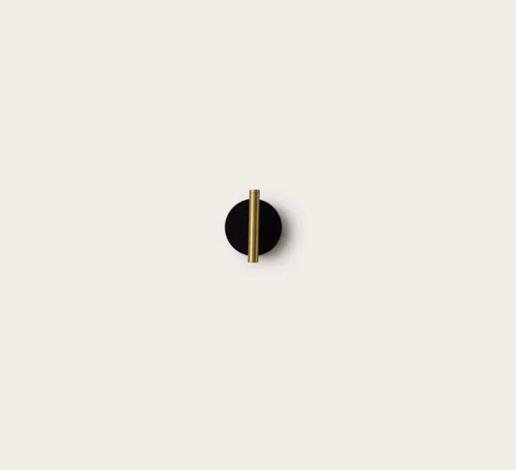 Applique murale, D01, noir et laiton, LED, dim, 2700K, 350 lm, L9cm, H15cm - OliveLab