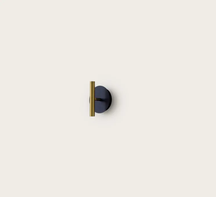 Applique murale, D01, noir et laiton, LED, dim, 2700K, 350 lm, L9cm, H15cm - OliveLab