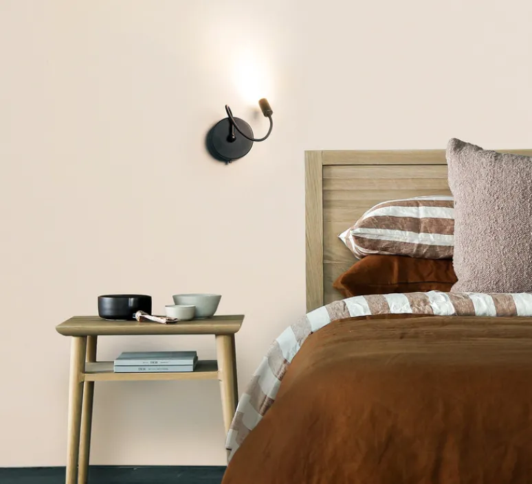 Applique*OliveLab Applique murale, D02, , avec lentille, LED, dim, 2700K, 350 lm, Ø10cm, H45cm - noir mat