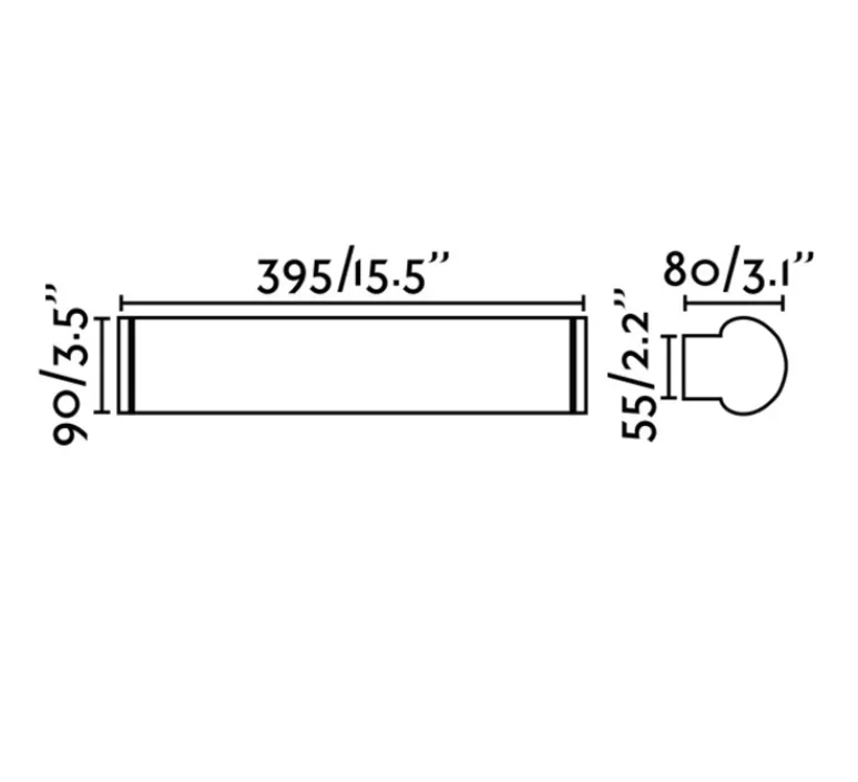 Applique*Faro Applique murale, DANUBIO, , IP44, LED, 2700K, 800LmL39,5cm, H9cm - blanc