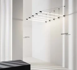 Applique*Wever&Ducré Applique murale, Darf wall surface 1.0 phase-cut dim, , LED, 3000K, 1700lm, L3,3cm, H162,6cm - Wever & Ducré noir et blanc