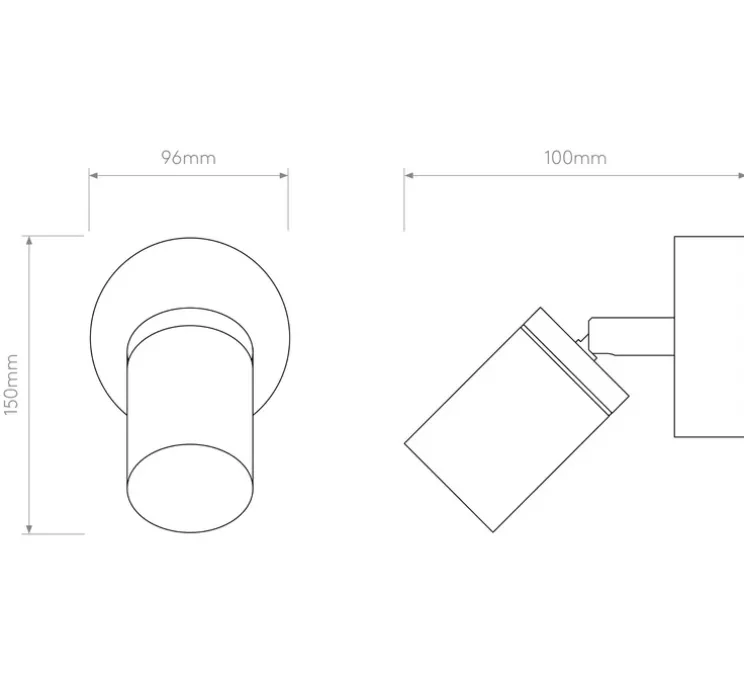 Applique murale, Dartmouth Single, noir, IP44, L9,6cm, H15cm - Astro