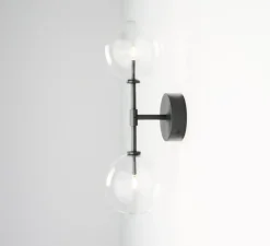 Applique*Schwung Applique murale, Dawn double, , L15cm, H47,8cm - Gris acier