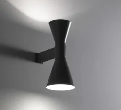 Applique murale, De Marseille, noir, L17cm, H40cm - Nemo Lighting