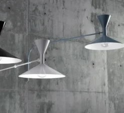 Applique murale, De Marseille Mini, gris mat, L85cm, H50cm - Nemo Lighting