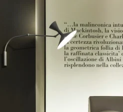 Applique murale, De Marseille Mini, gris mat, L85cm, H50cm - Nemo Lighting