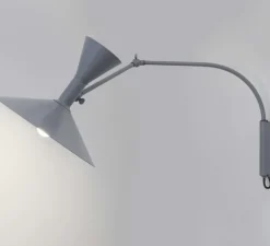 Applique murale, De Marseille Mini, gris mat, L85cm, H50cm - Nemo Lighting