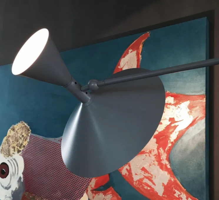 Applique murale, De Marseille, gris, L166cm, H80cm - Nemo lighting