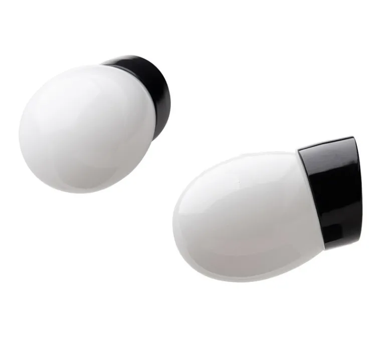 Applique*Zangra Applique murale de salle de bain, Pure Porcelaine Glass 030, , Ø10cm, H5.5cm, IP54 - noir