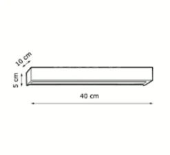 Applique*Decor Walther Applique murale de salle de bain, Box 40 N, , LED, L40cm, H5cm, IP44 - chrome