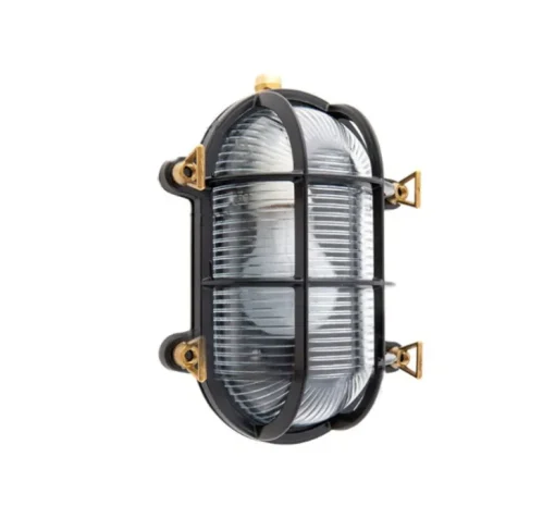 Applique murale de salle de bain, Light.o.020, noir, IP64, L16cm, H23cm - Zangra