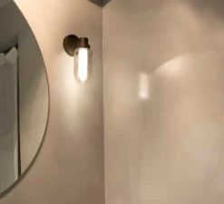 Applique*Faro Applique murale de salle de bain, Brume Led, , IP44,LED, 2700K, 200lm, L9cm, H21,5cm - gris