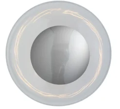 Applique*Ebb and Flow Applique murale de salle de bain, Horizon, , IP44,Ø36cm, H22,5cm - transparent, argent