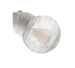 Applique*Zangra Applique murale de salle de bain, light.o.006, avec glass031, , IP54, Ø15cm, H22,4cm - blanc