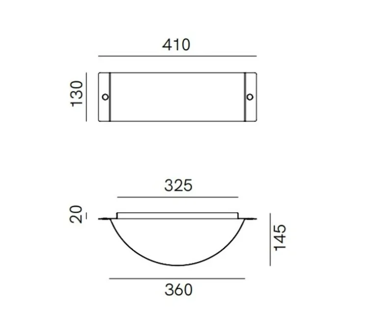 Applique murale, Decori 252.02.RF, cuivre antique, IP54, L41cm, H13cm - Il Fanale