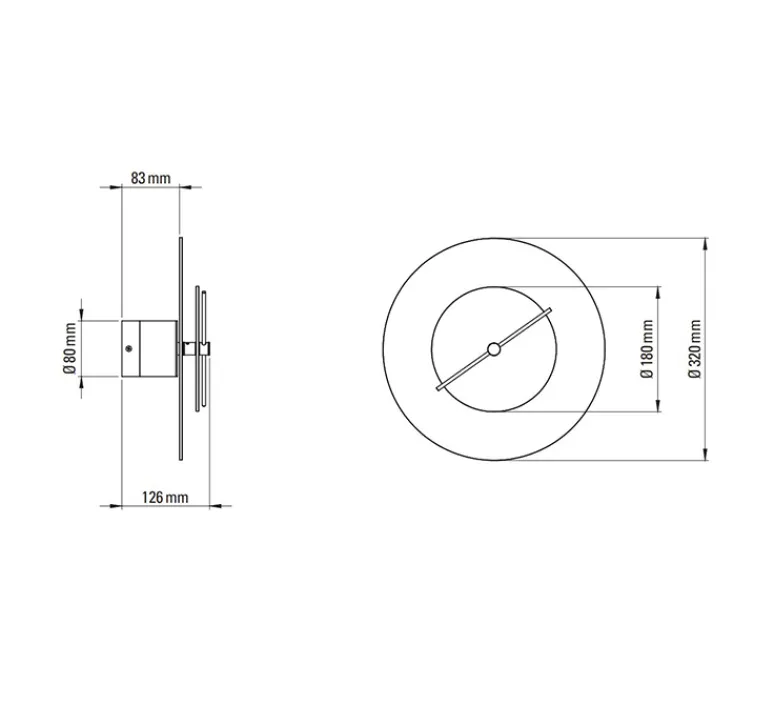 Applique*DCW éditions Paris Applique murale, Delumina, , LED, 2700K, 135lm, Ø32cm, P12,6cm - transparent