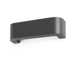 Applique*Faro Applique murale d'extérieur, BRACKET, LED, IP44, L30cm, H9cm - gris foncé,