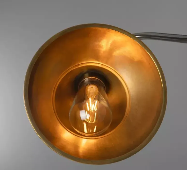 Applique*Mullan Lighting Applique murale d'extérieur, Sanford, , IP65, L24cm, H47cm - laiton antique