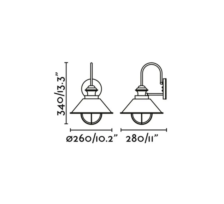 Applique*Faro Applique murale d'extérieur, Nàutica-P, , L26cm, H34cm - rouille