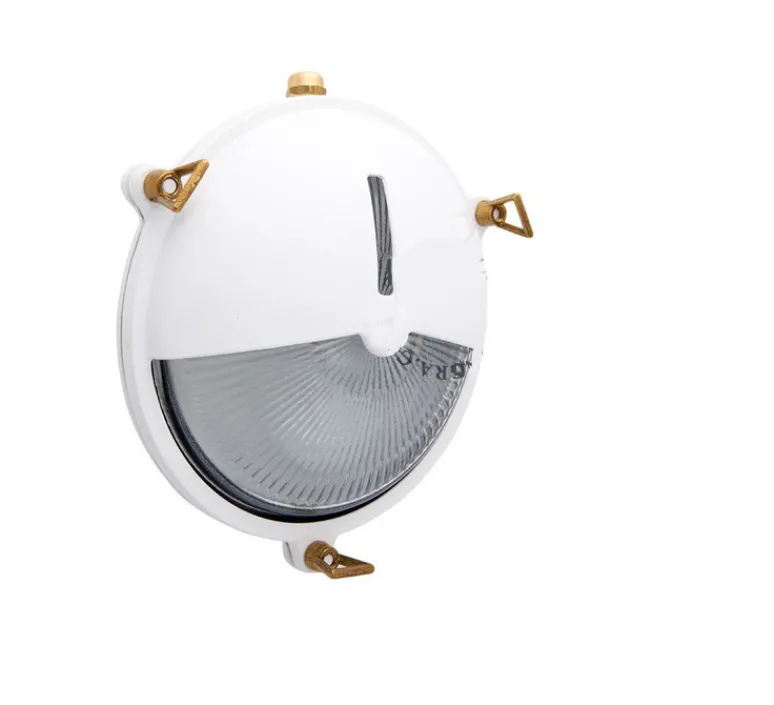 Applique*Zangra Applique murale d'extérieur, Light.o.069, en laiton, , IP64, Ø20cm, P9cm - blanc