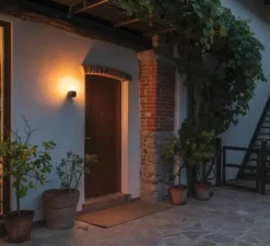 Applique*SLV Applique murale d'extérieur, Grafit E27 Square Sensor, anthracite, IP44, L12cm, H17cm - anthracite et blanc