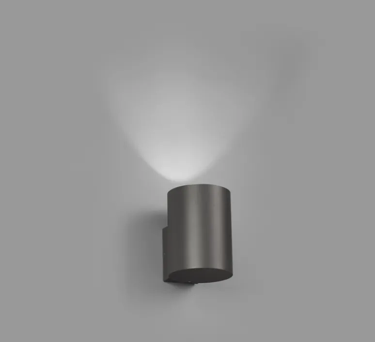 Applique*Faro Applique murale d'extérieur, Thon-1, , IP65,LED, 3000K, 1200lm, L14cm, H18,5cm - gris foncé