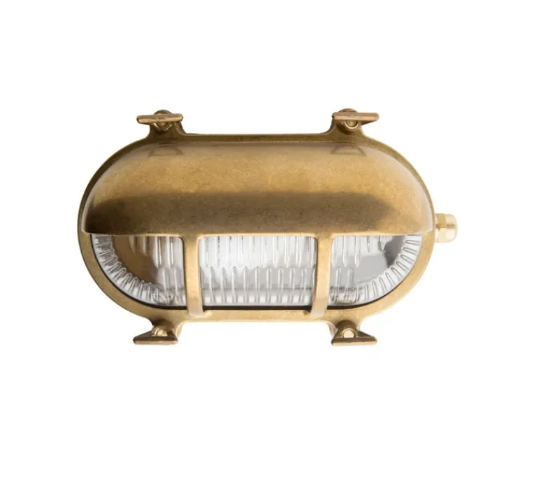 Applique*Zangra Applique murale d'extérieur, Light.O.071, , IP64, L20cm, H13cm - laiton