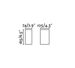 Applique murale d'extérieur, Blind, gris foncé, LED, 3000k, 88lm, IP54, L7,4cm, H16,5cm - Faro