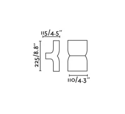 Applique*Faro Applique murale d'extérieur, klamp, , H22,5cm - gris