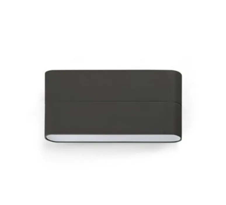 Applique*Faro Applique murale d'extérieur, ADAY-2 LED, IP54, L17,5cm, H9cm - gris foncé,