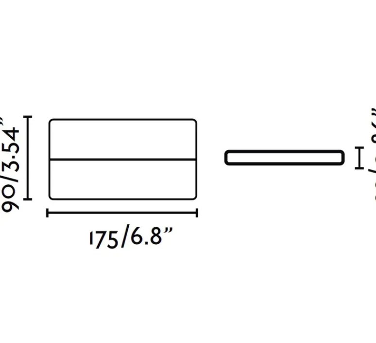 Applique*Faro Applique murale d'extérieur, ADAY-2 LED, IP54, L17,5cm, H9cm - gris foncé,