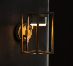 Applique*Moretti Luce Applique murale d'extérieur, Cubic 3372, , IP65, LED, 3000K, 1600 lm, L15cm, H27cm - cuivre