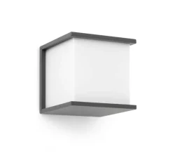 Applique*Faro Applique murale d'extérieur, Kubick, , IP44, L16,5cm, H16,5cm - gris foncé