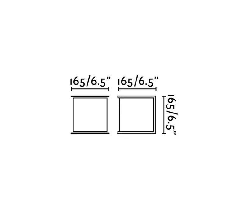 Applique*Faro Applique murale d'extérieur, Kubick, , IP44, L16,5cm, H16,5cm - gris foncé