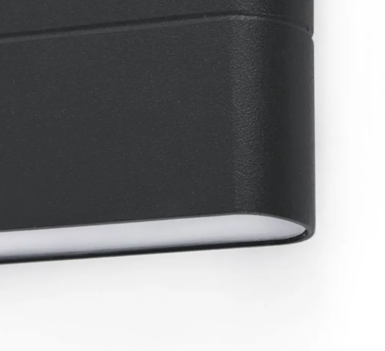 Applique*Faro Applique murale d'extérieur, ADAY-1 LED, IP54, L11,3cm, H9cm - gris foncé,