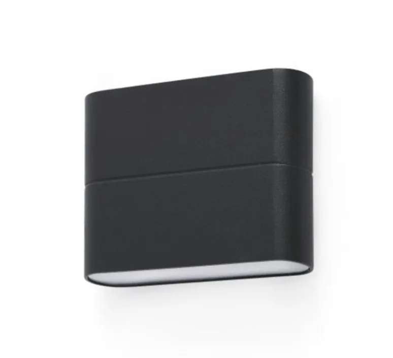 Applique*Faro Applique murale d'extérieur, ADAY-1 LED, IP54, L11,3cm, H9cm - gris foncé,