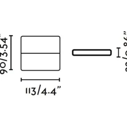 Applique*Faro Applique murale d'extérieur, ADAY-1 LED, IP54, L11,3cm, H9cm - gris foncé,