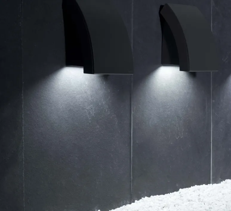 Applique*Faro Applique murale d'extérieur, Proa, , H15cm - gris