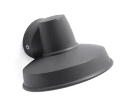 Applique murale d'extérieur, Bronx, Gris foncé, Ø14cm, H9,6cm - Faro