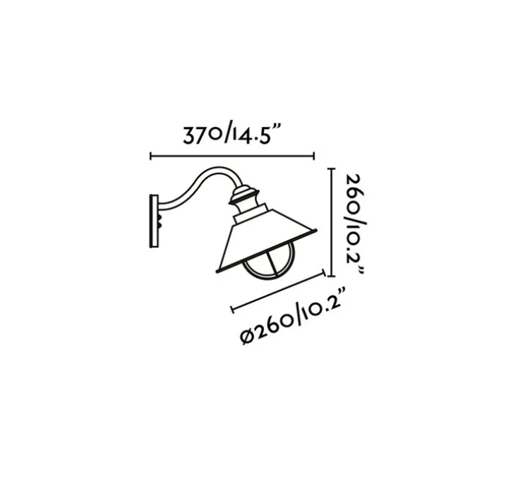Applique murale d'extérieur, Nàutica, rouille, Ø26cm, H37cm - Faro