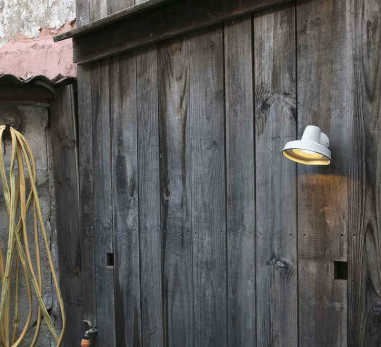 Applique*Faro Applique murale d'extérieur, Bronx, , Ø14cm, H9,6cm - blanc