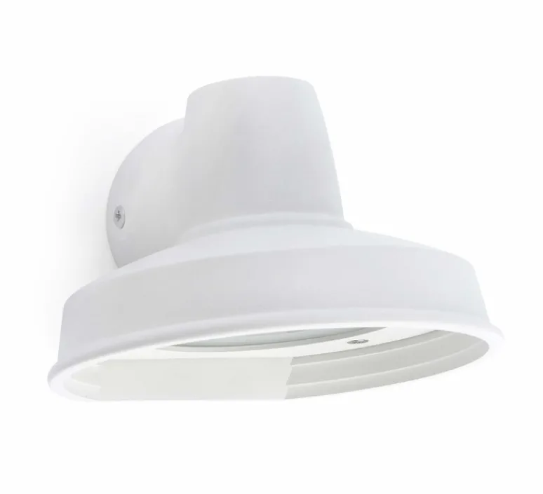Applique*Faro Applique murale d'extérieur, Bronx, , Ø14cm, H9,6cm - blanc