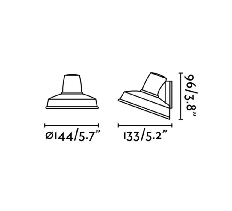 Applique*Faro Applique murale d'extérieur, Bronx, , Ø14cm, H9,6cm - blanc