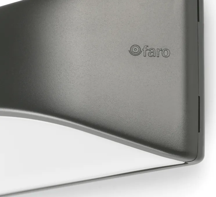 Applique murale d'extérieur, VIEW, gris foncé, IP54, H10cm - FARO