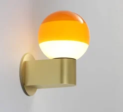 Enfants|Applique*Marset Applique murale, Dipping Light A1-13, , LED, 2700K, 765lm, L12,5cm, H18,5cm - ambre, laiton