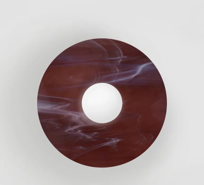 Applique*Atelier Areti Applique murale, Disc and Sphere Glass 514, , Ø29cm, H18,2cm - bordeaux