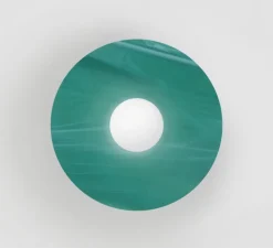 Applique murale, Disc and Sphere Glass 01, vert, L29cm, H29cm - Atelier Areti