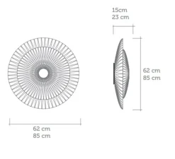 Applique murale, DIVA, blanc, Ø85cm - Celine-Wright