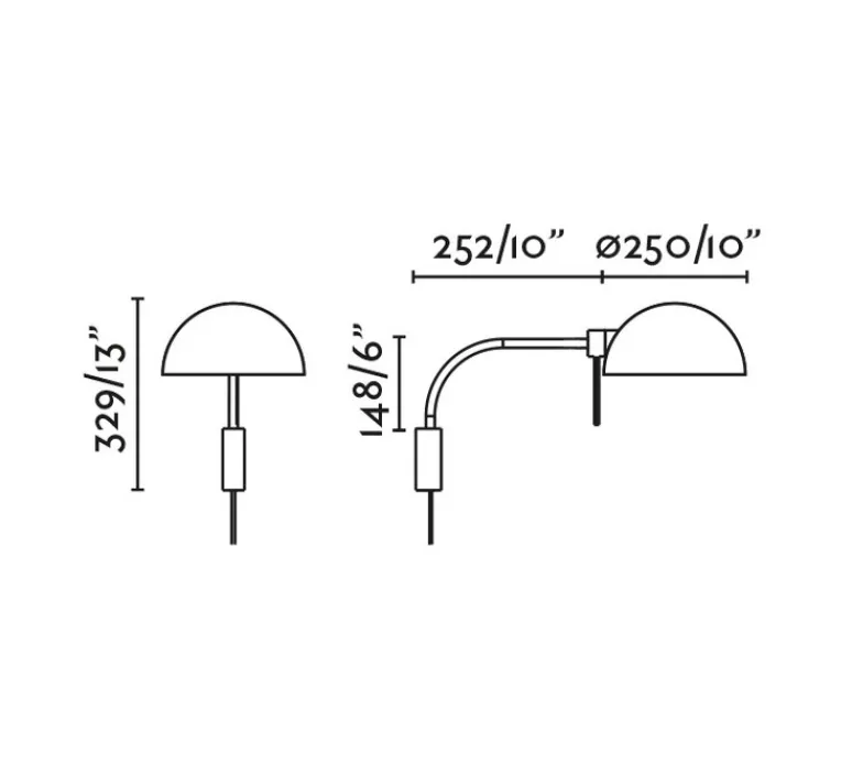 Applique*Faro Applique murale, Dominica S, , L25cm, H32,9cm - noir